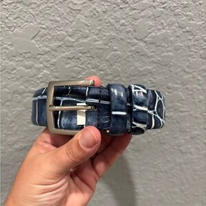 Martin Dingman Gray Crocodile Belt